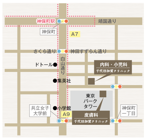 千代田加賀クリニック地図
